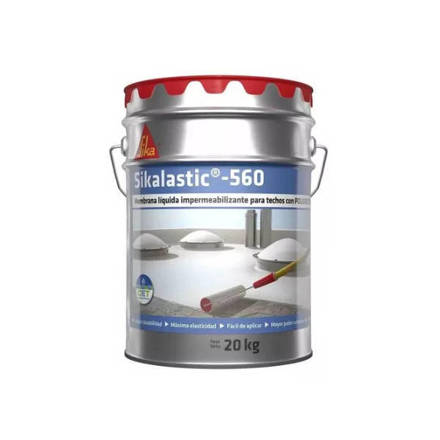 Imagen de Membrana liquida con poliuretano SIKAlastic 560 blanco x 20 kg.