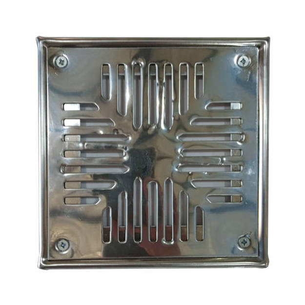 Imagen de Reja p/piso acero inox. 15 x 15cm c/marco simple