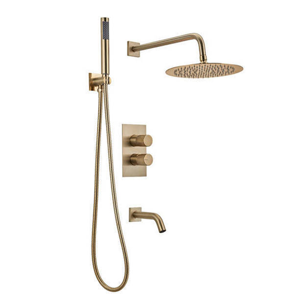 Imagen de Monocomando PEIRANO Gold Fabric Ducha emb. 3 func. 80-200G