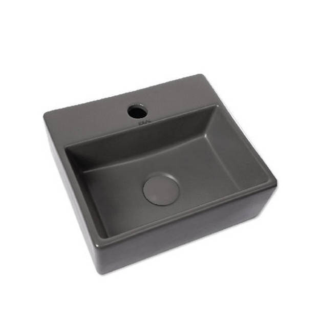 Imagen de Bacha IDEAL gris mate 33 x 29 x 11,5 cm. 1 Ag. Sin sopapa - 10038