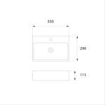 Imagen de Bacha IDEAL gris mate 33 x 29 x 11,5 cm. 1 Ag. Sin sopapa - 10038