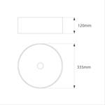 Imagen de Bacha IDEAL redonda chica gris mate 36 x 12 cm. S/sopapa - 10084