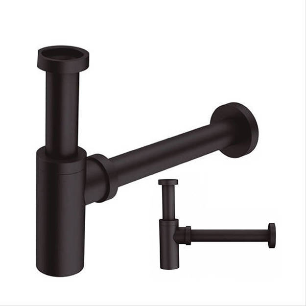 Imagen de Sifón extensible IDEAL Negro (sin sopapa. sin adapt. a pvc)