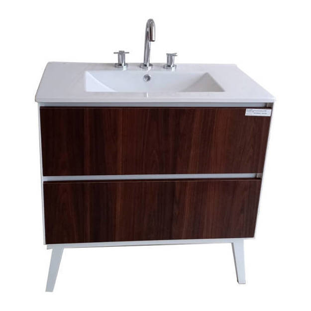 Imagen de Vanitory MINDA Capri con patas 2caj 82x42x47 Teka con mesada 3 ag