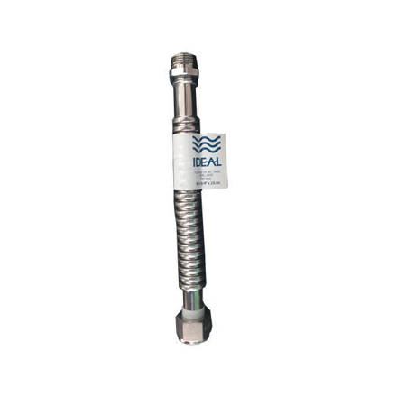 Imagen de Flexible IDEAL acero inox. M-H macho girat. s/roseta 19mm x 25cm