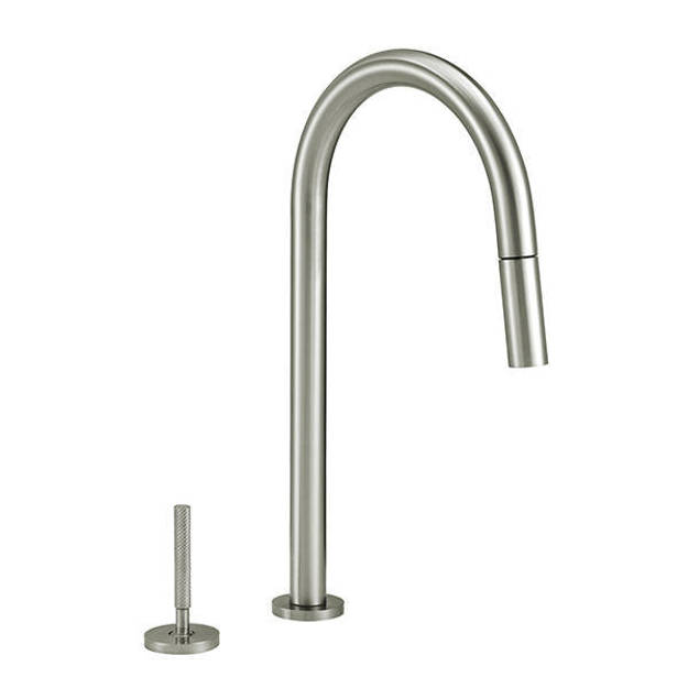 Imagen de Monocomando mesada cocina PEIRANO Joystick Beat Nickel 20-201NI