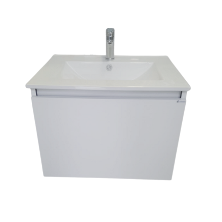 Imagen de Vanitory colgar SCHNEIDER City PVC Bco. Sat. 60cm - mesada 1 ag