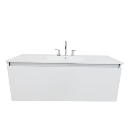 Imagen de Vanitory colgar SCHNEIDER City PVC Bco Sat 80cm - mesada losa 3ag