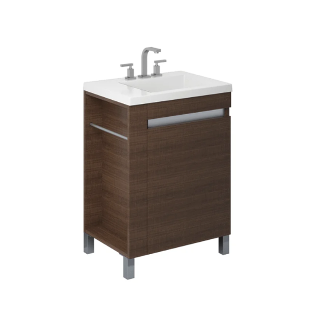 Imagen de Vanitory SCHNEIDER Aqua Carvalho 60cm - mesada losa 3 agujeros