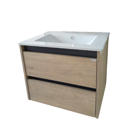 Imagen de Vanitory SCHNEIDER colg. Piano cajú 80cm  1ag