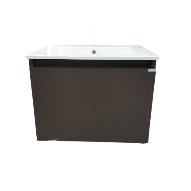 Imagen de Vanitory colgar SCHNEIDER City PVC Wengue 60cm - mesada 3 ag.