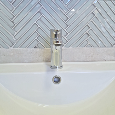 Imagen de Mosaico espiga PIU Blanco 22,5x28,5 cm.