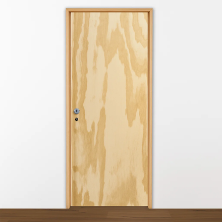 Imagen de Puerta placa VALENTINUZ Super Eco 70cm marco madera der.