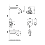 Imagen de Monocomando bañera ANDEZ Giraffe XXL 606.22