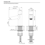 Imagen de Monocomando FV Cilindra Negro Mate Lavatorio bajo 0181/M5-NG