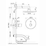 Imagen de Monocomando FV Cilindra Cromo Ducha de embutir 0106/M5-CR