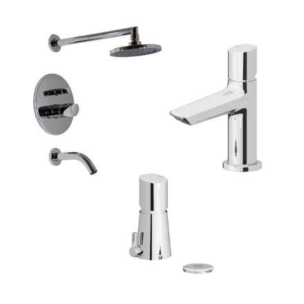 Imagen de Monocomando FV Cilindra Cromo M5-CR Lavatorio + Bidet + Ducha