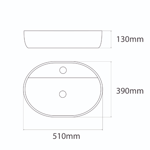 Imagen de Bacha IDEAL ovalada marm.beige 51 x 39 x 13,5cm. S/sopapa - 10240