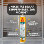 Imagen de SIKASeal-100 (sellador de silicona acética) transparente 280 ml.