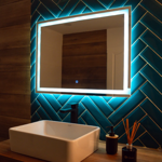 Imagen de Espejo led horizontal QUALIKA Q1 90x70cm Touch + intensidad regul