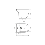 Imagen de Bidet FERRUM Fontana 1 ag. Negro satinado BOA1J B