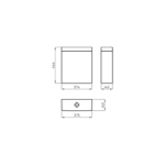 Imagen de Deposito apoyo dual FERRUM Fontana 4,5Lts.negro satinado DOW4F NS