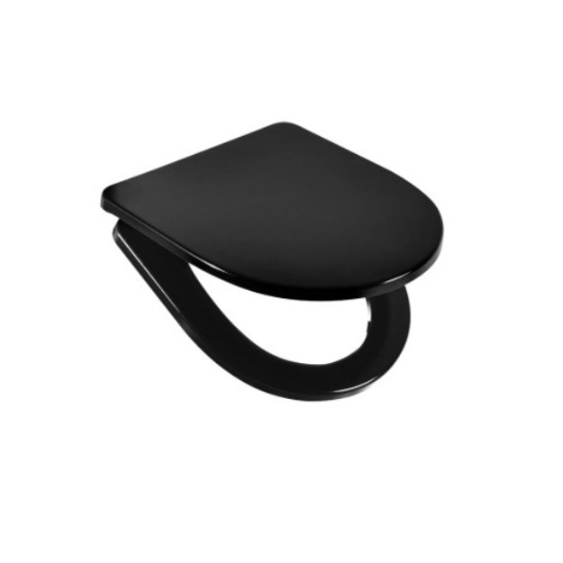 Imagen de Tapa asiento inodoro FERRUM Fontana MDF negro satinado TOMC NS