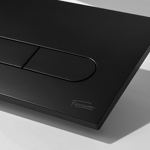 Imagen de Tapa doble tecla FERRUM embut.rectang. Negro Satina.VTA56-NS