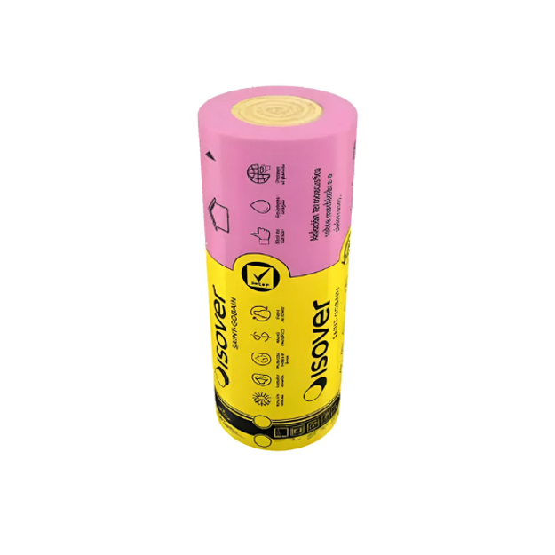 Imagen de Lana vidrio ISOVER rolac plata HR c/solapa 50mm 1.20 12m -7838115