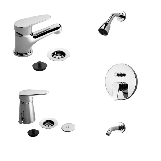 Imagen de COMBO Monocomando FV Compacta lavatorio + bidet + ducha 2
