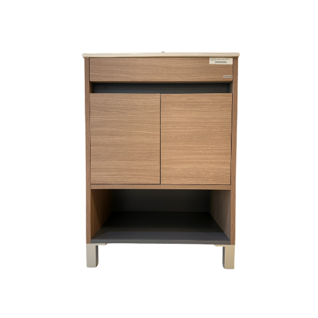 Imagen de Vanitory con patas ESSENZA Nivor Moka 60 cm con mesada losa 3 ag