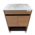 Imagen de Vanitory con patas ESSENZA Nivor Moka 60 cm con mesada losa 3 ag