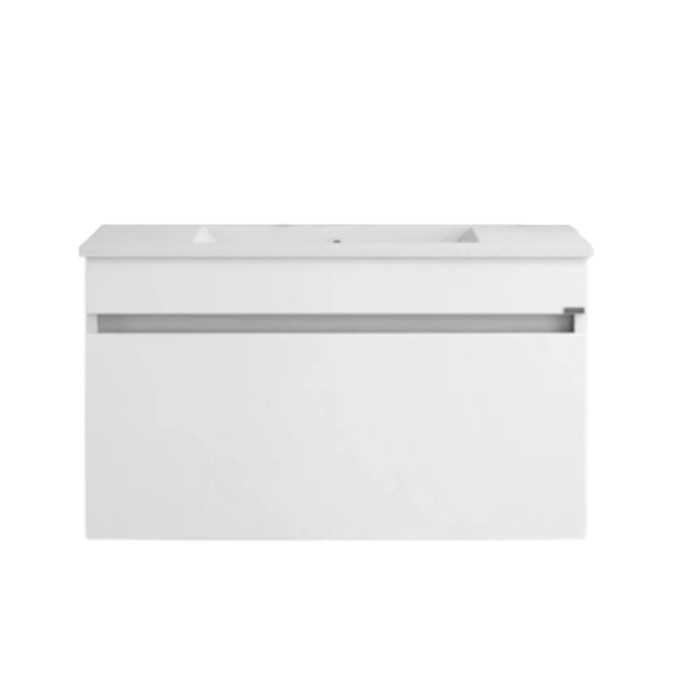 Imagen de Vanitory colgante ESSENZA Vitta Glaciar 50cm con mesada losa 3 ag