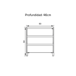 Imagen de Vanitory con patas ESSENZA Lina Cerene 80 cm con mesada losa 3 ag