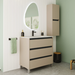 Imagen de Vanitory con patas ESSENZA Lina Cerene 80 cm con mesada losa 1 ag