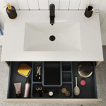 Imagen de Vanitory con patas ESSENZA Lina Cerene 80 cm con mesada losa 1 ag