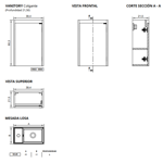 Imagen de Vanitory SHCNEIDER Colgante PAZ Lemo 40cm - 1ag