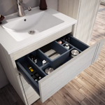 Imagen de Vanitory SCHNEIDER Nature PVC blanco 60cm - mesada 3 ag