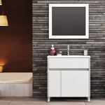 Imagen de Vanitory SCHNEIDER Nature PVC blanco 60cm - mesada 3 ag