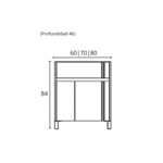 Imagen de Vanitory SCHNEIDER Nature PVC blanco 60cm - mesada 3 ag