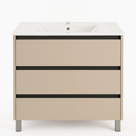 Imagen de Vanitory con patas ESSENZA Lina Cerene 80 cm con mesada losa 3 ag