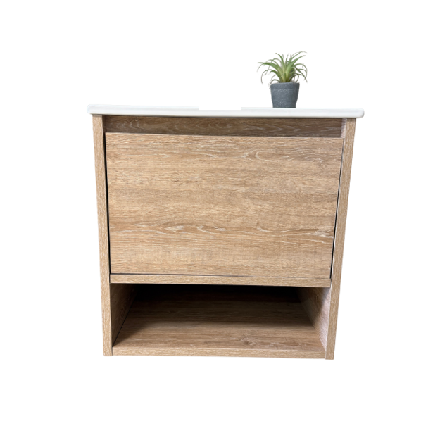 Imagen de Vanitory CAMPI Tango 50cm aéreo (de colgar) Roble Ám.c/mes.loza 1A