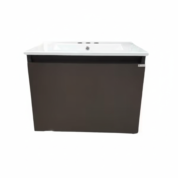 Imagen de Vanitory colgar SCHNEIDER City PVC Wengue 60cm - mesada 3 ag.