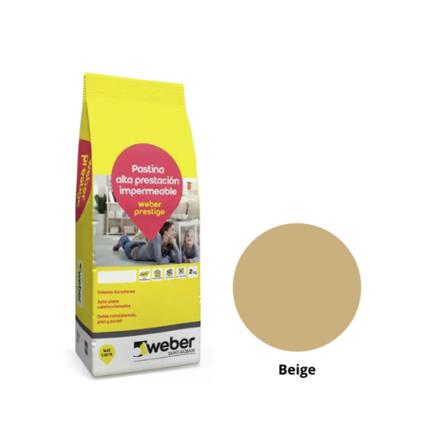 Imagen de Pastina alta prestacion WEBER color prestige beige 2 kg.
