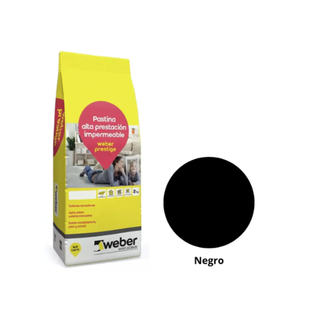 Imagen de Pastina alta prestacion WEBER color prestige negro 2 kg.