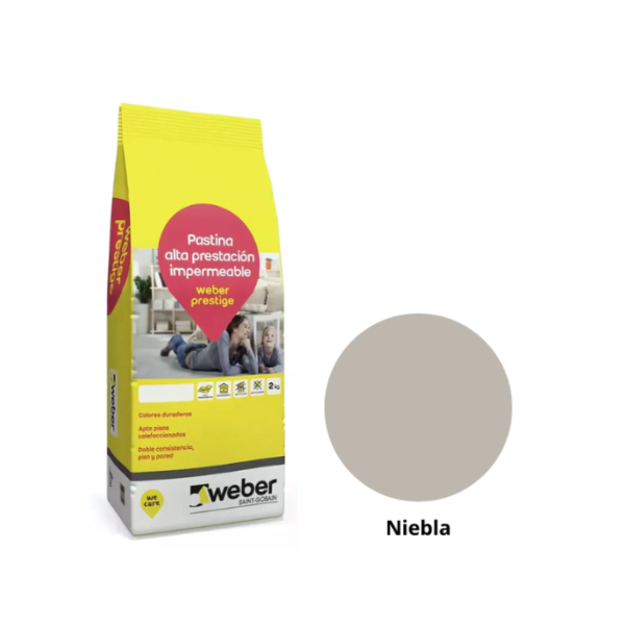 Imagen de Pastina alta prestacion WEBER color prestige niebla 2 kg.