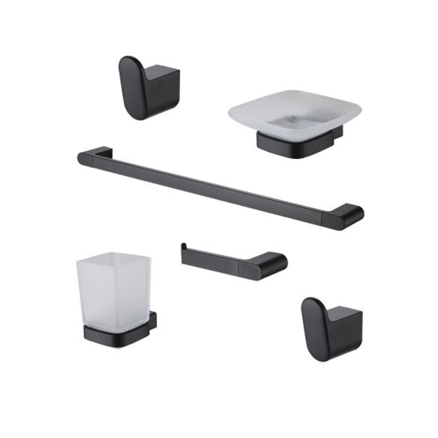 Imagen de Set accesorios PEIRANO 6 piezas Soria black 16006BL