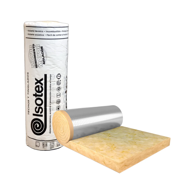 Imagen de Lana vidrio ISOTEX galpón -tensado- HR 50mm 1.20 16m -7017066