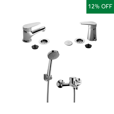 Imagen de COMBO Monocomando FV Compacta lavatorio + bidet + ducha