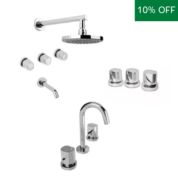 Imagen de COMBO Grifería ESTALGRIF Zeus Advance - bidet + lavatorio + ducha